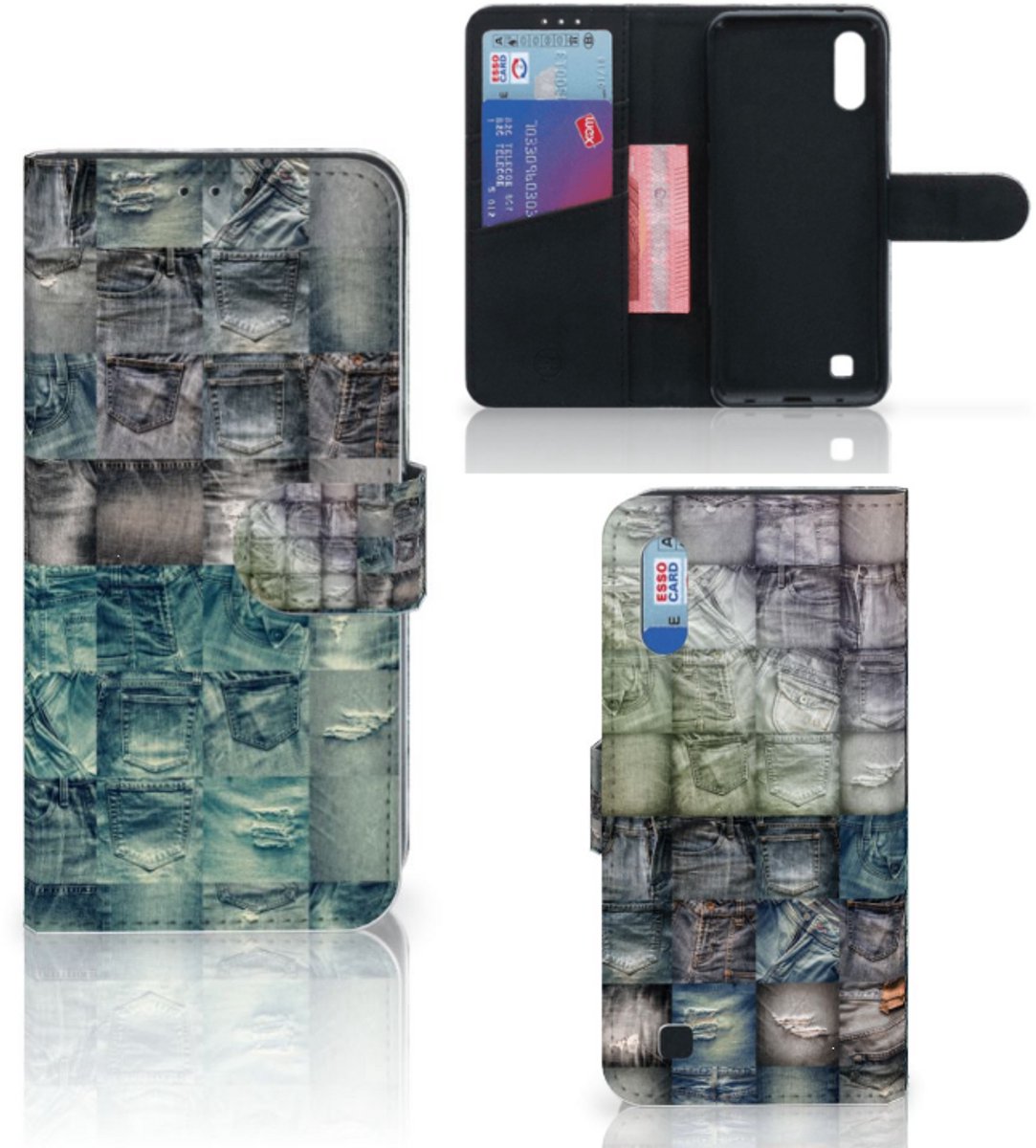 Wallet Case met Pasjes Samsung Galaxy M10 Spijkerbroeken