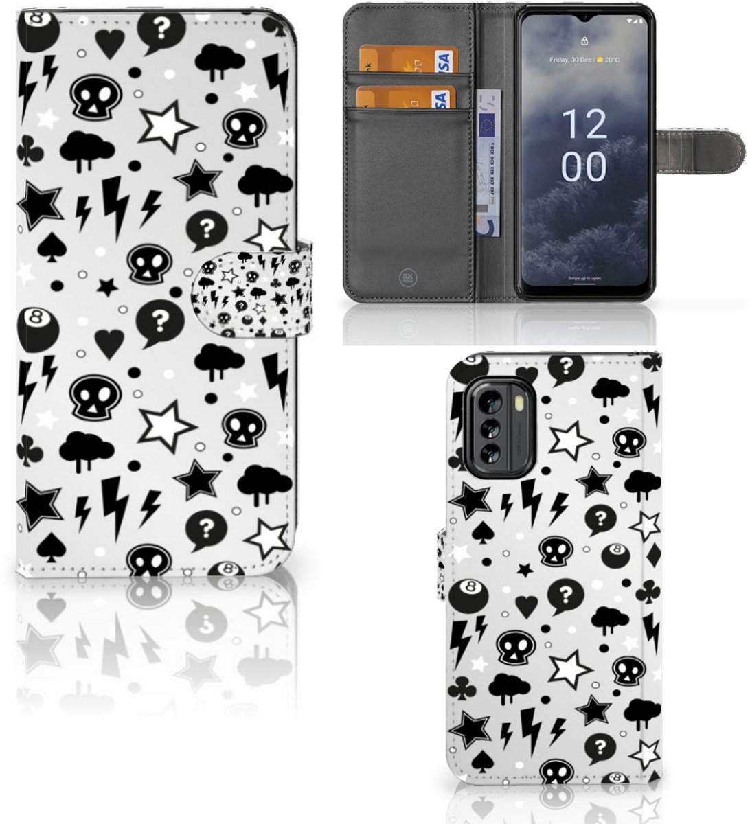 Telefoonhoesje met Naam Nokia G60 Silver Punk