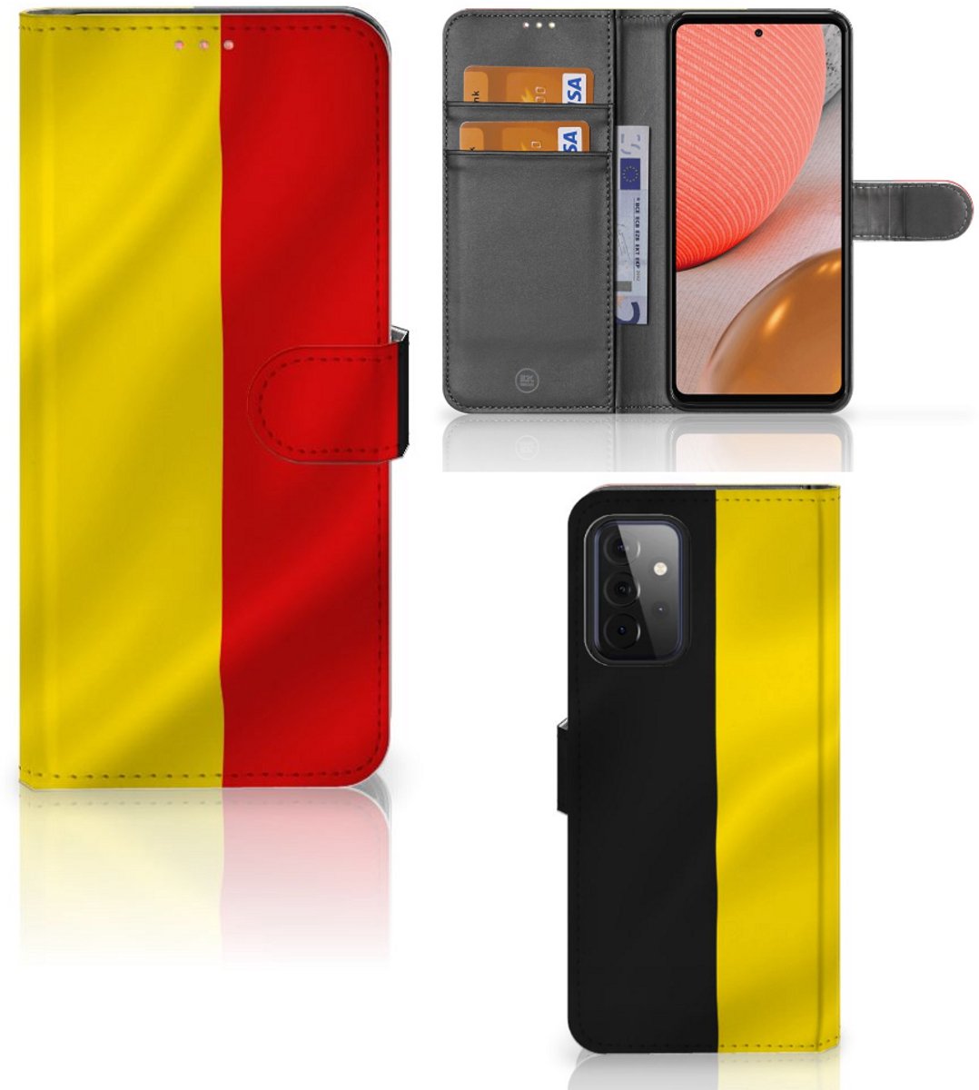 Samsung Galaxy A72 Bookstyle Case Belgische Vlag