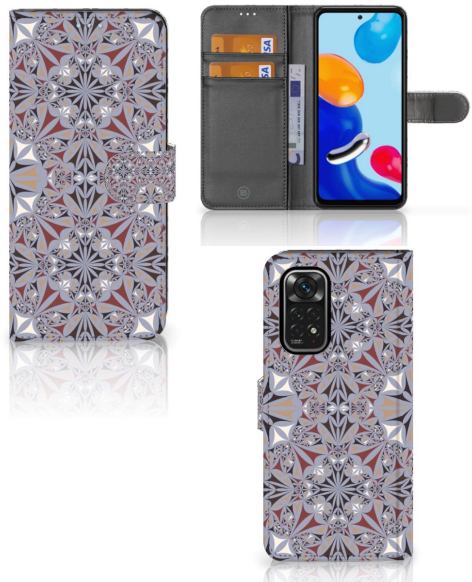 Xiaomi Redmi Note 11/11S Bookcase Flower Tiles