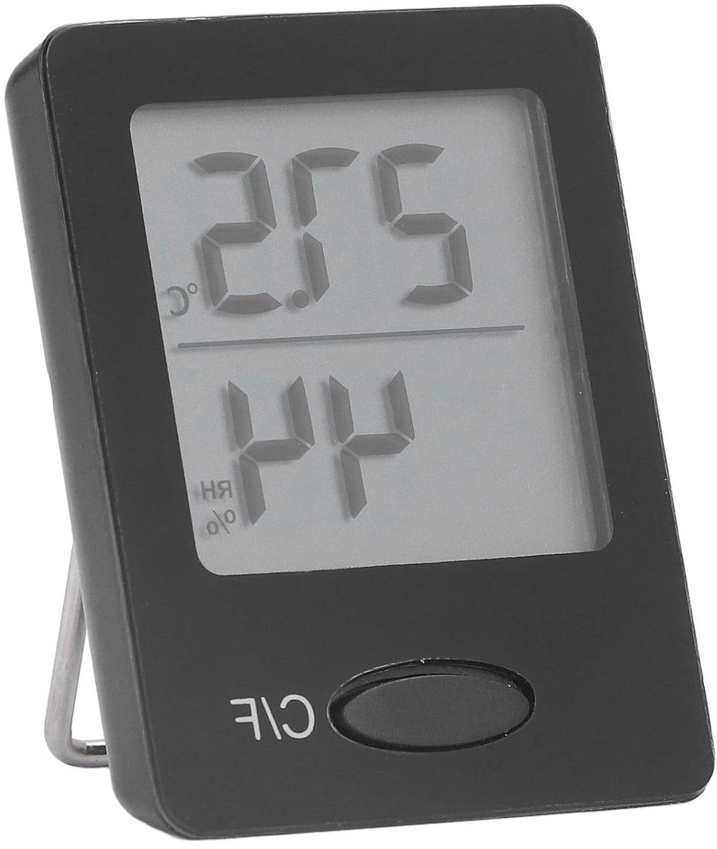 Vochtigheid Temperatuurmeter - Digitale Hygrometer Thermometer - Klimaat Monitoren - Hoge Precisie Meting - -40 tot 60 C - Zwart
