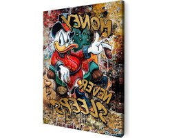 Artmazing | Dagobert Duck Afbeelding Kleurrijk | S-Art Foto's | Modern Design | Coole Wandafbeeldingen Woonkamer | XXL Canvas Wanddecoratie