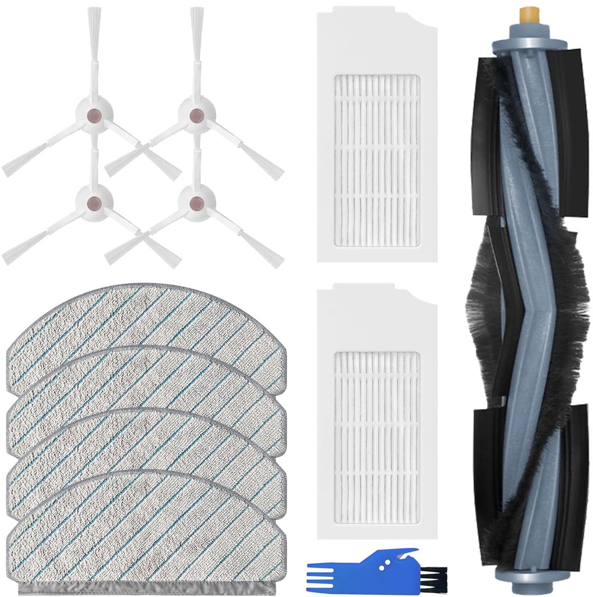 Cosensi - Accessoire Kit - Vervanging onderdelen - Ondersteuning voor schoonmaak - Set 2 - Inclusief borstels en moppen - Geschikt voor Ecovacs Dee...