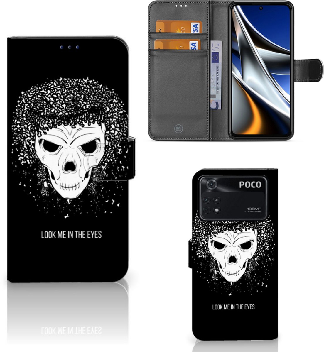 Telefoonhoesje met Naam Xiaomi Poco X4 Pro 5G Skull Hair