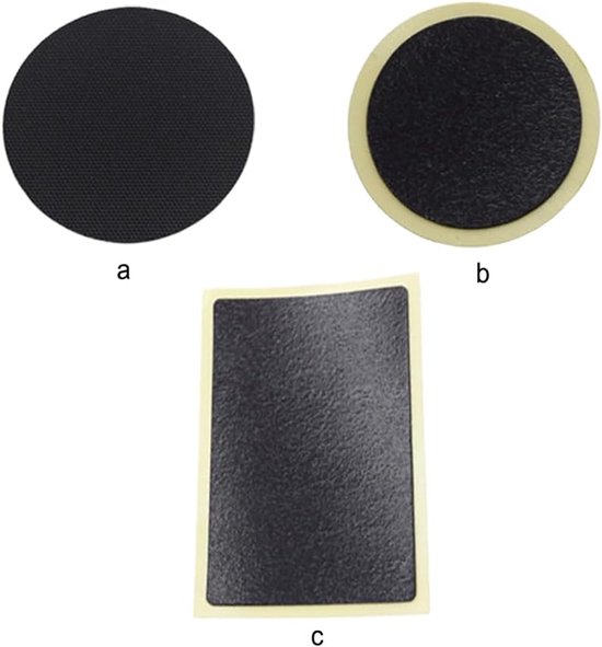 Punctie Patch Banden - Reparatie Tool Kit - Fietsbanden Repareren - Lijmloze Zelfklevende Patches - 10 Stuks Per Set - Zwart — afbeelding 3
