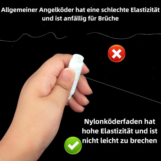 Vislijn Nylon - Onzichtbare Draad - Vissen en Hobby - Knoopvrij Ontwerp - 500 m - Transparant — afbeelding 5