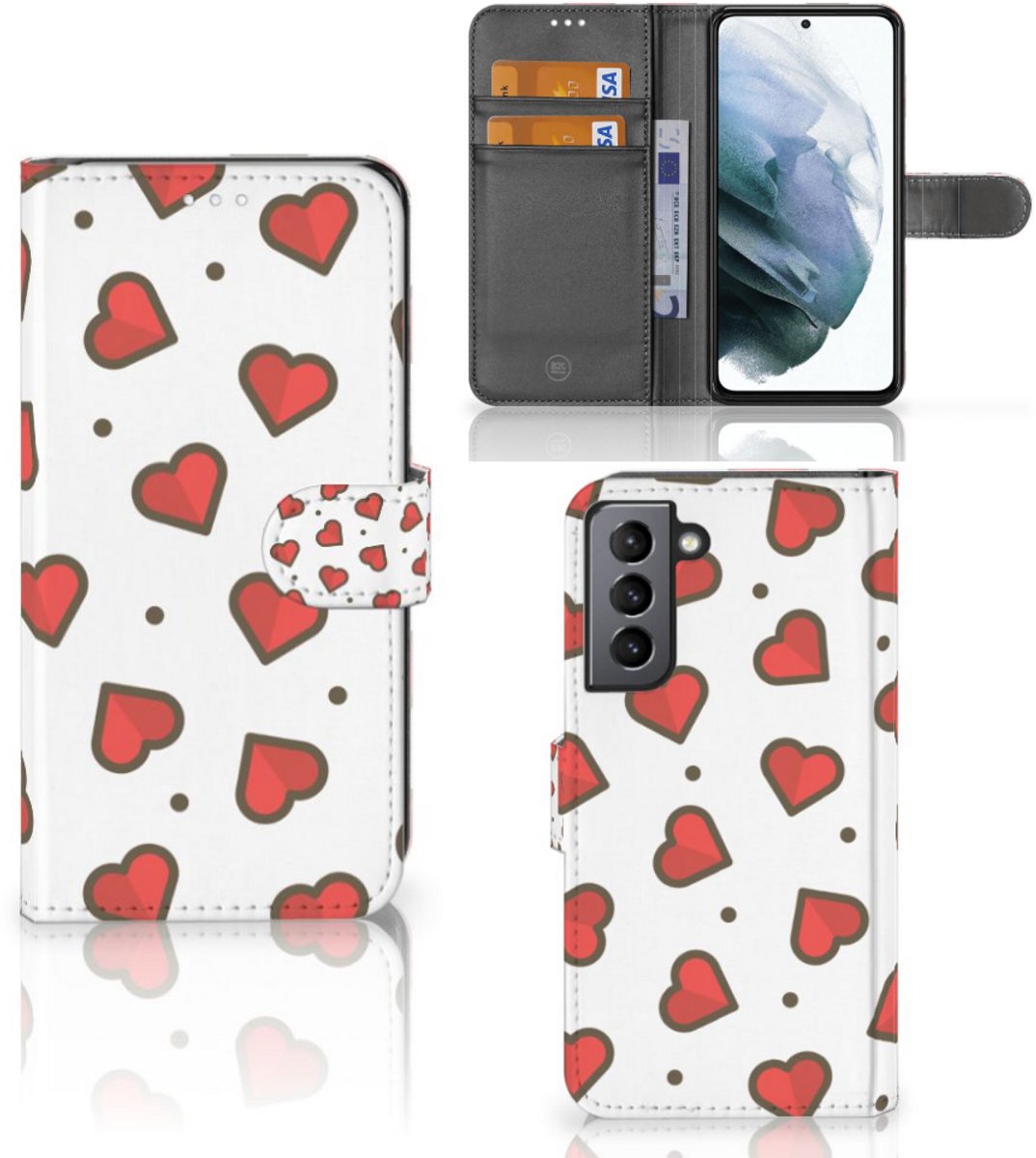Samsung Galaxy S21 FE Telefoon Hoesje Hearts