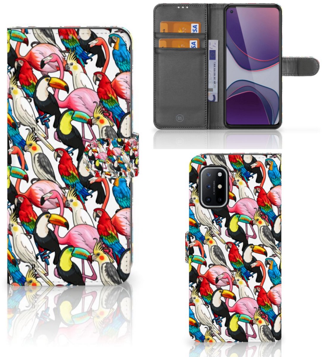 OnePlus 8T Telefoonhoesje met Pasjes Birds