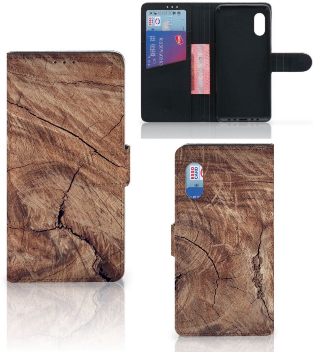Samsung Xcover Pro Book Style Case Tree Trunk