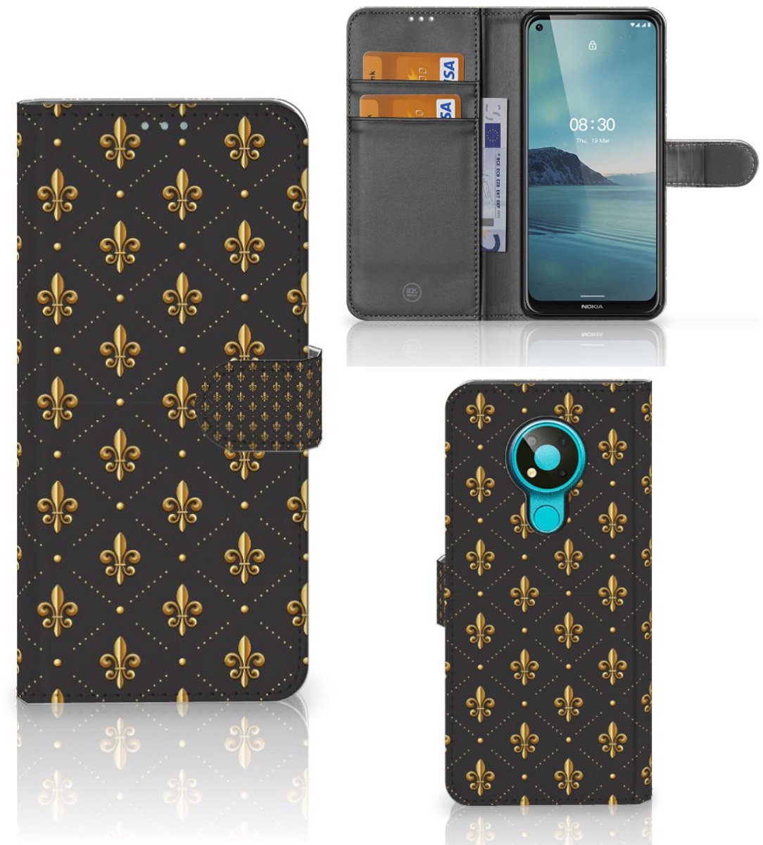 Nokia 3.4 Telefoon Hoesje Franse Lelie