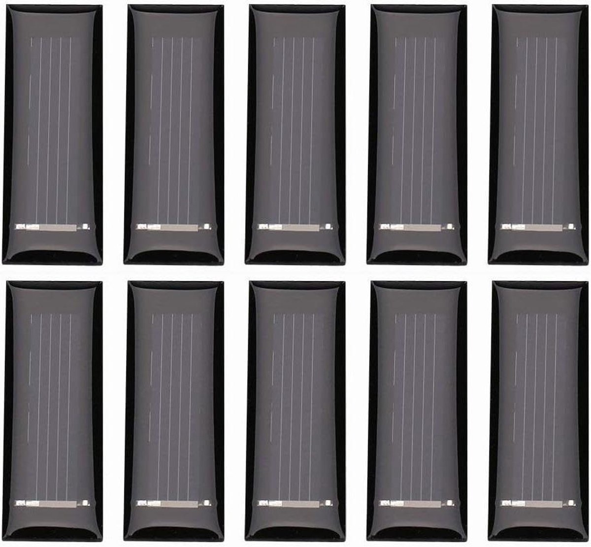 Zonnepanelen - Mini Zonnepaneel - DIY Energie Opladen - Hoge Omzettingssnelheid - 53 x 18 mm - Zwart