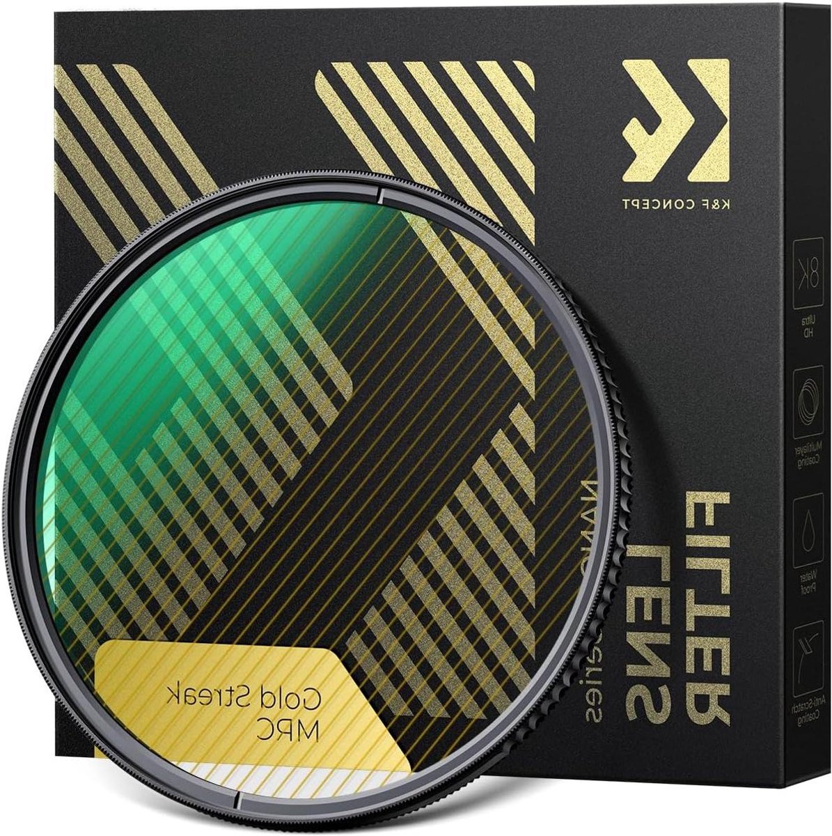 Gouden Streep Effect Filter - Anamorf Lens Effect - Artistieke Foto's Maken - 28 Lagen Nanocoating - 77mm - Goud