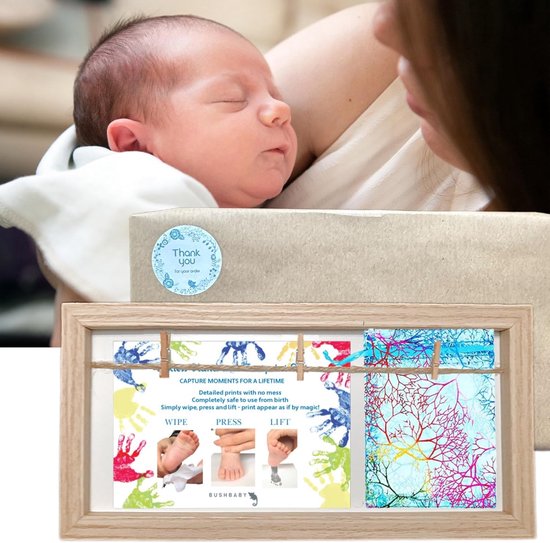 Baby & Huisdier Afdruk Kit - Herinnering Fotolijst - Herinneringen Vastleggen - Veilig Zonder Inkt - 8 Afdrukvellen - Zwart — afbeelding 3