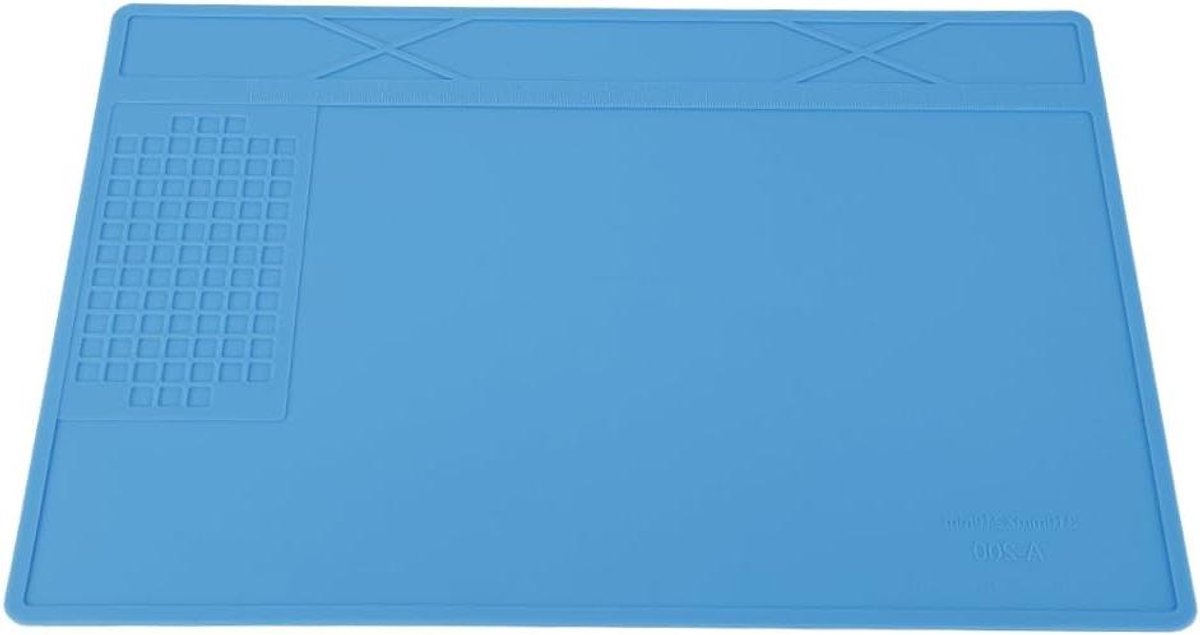 Reparatiemat Siliconen - Onderhoudspad Bureau-isolatie - Telefoonreparatie Station - Hittebestendig tot 500 graden - 31 x 21 cm - Blauw