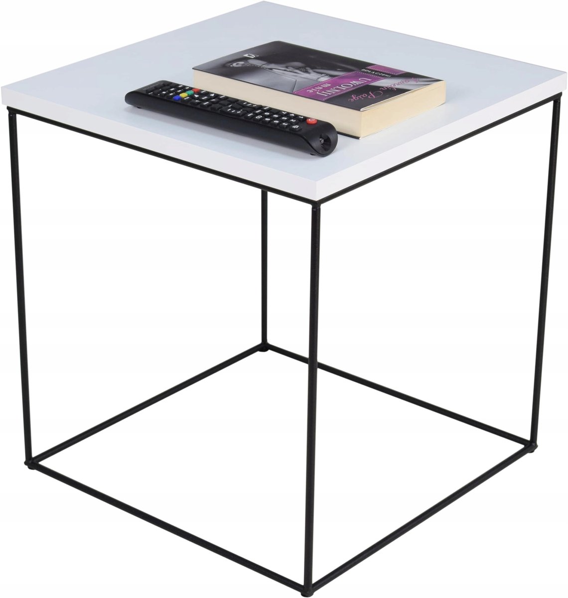 FutuStal - Draden Tafel - Wit Mat - Zwarte Basis - 40cm