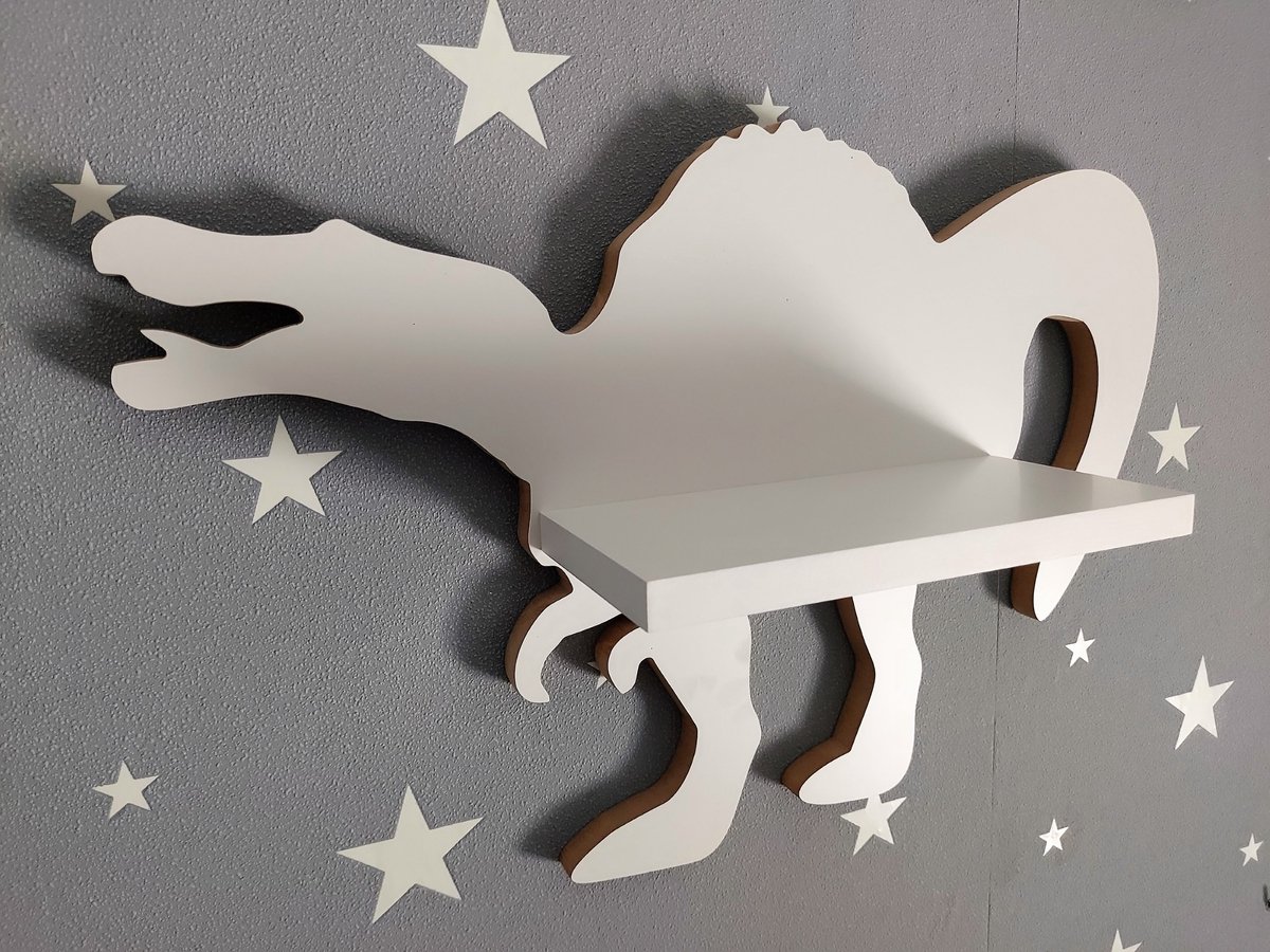 Spinosaurus Dino Plank - Scandinavisch Design voor Kinderkamer