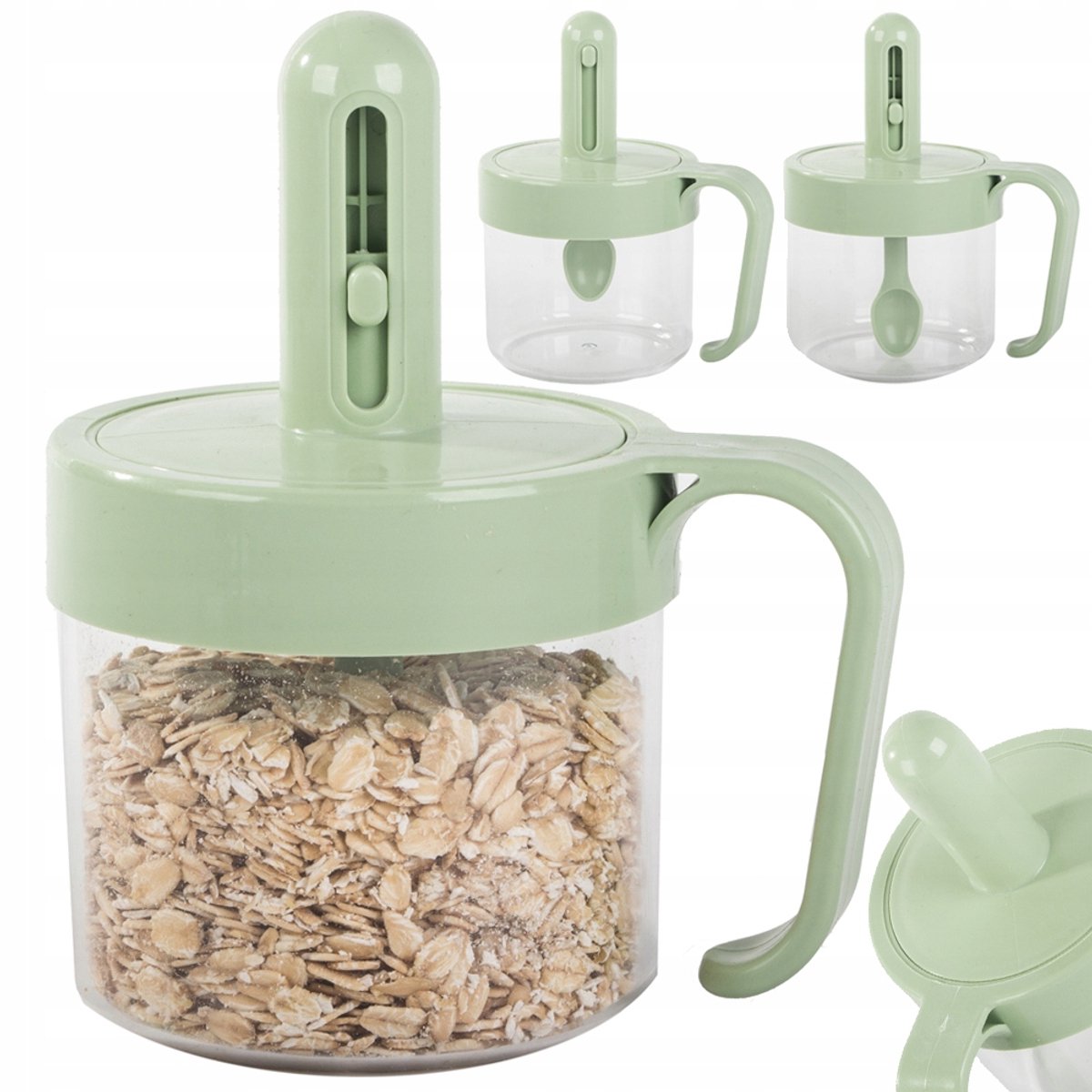 Pingyang Rongrong - Kruidenpot - 0,2L - Ingebouwde Lepel - Kunststof