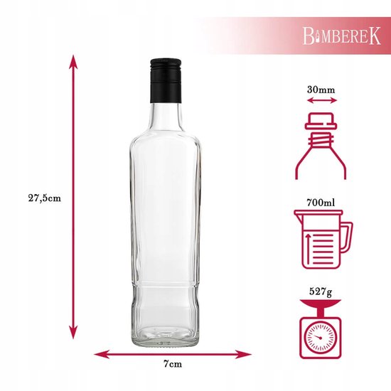 Bimberek Jack Walker - Glazen Fles - 700ml - Voor Whisky - Met Schroefdop van Bimberek — afbeelding 4