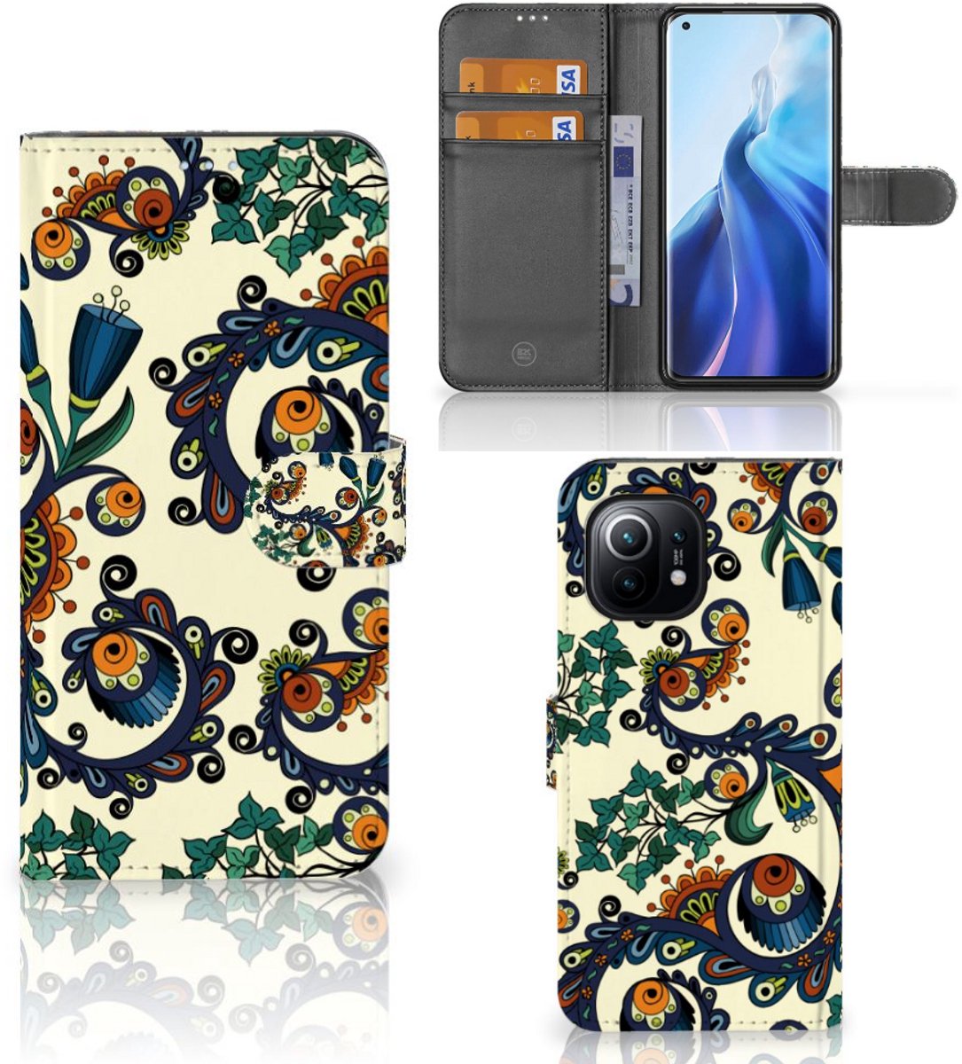 Wallet Case Xiaomi Mi 11 Barok Flower
