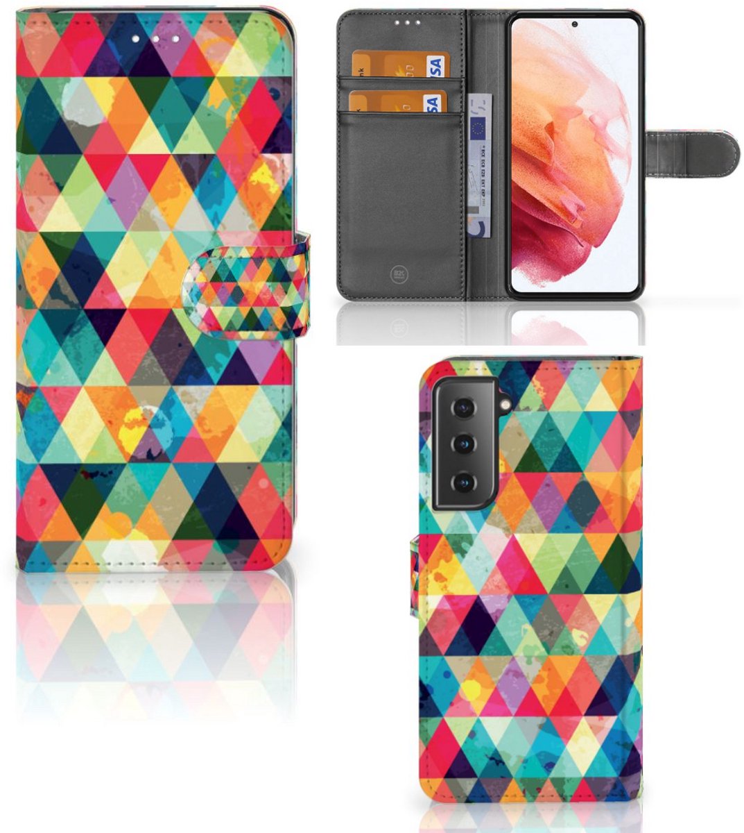 Samsung Galaxy S21 Telefoon Hoesje Geruit