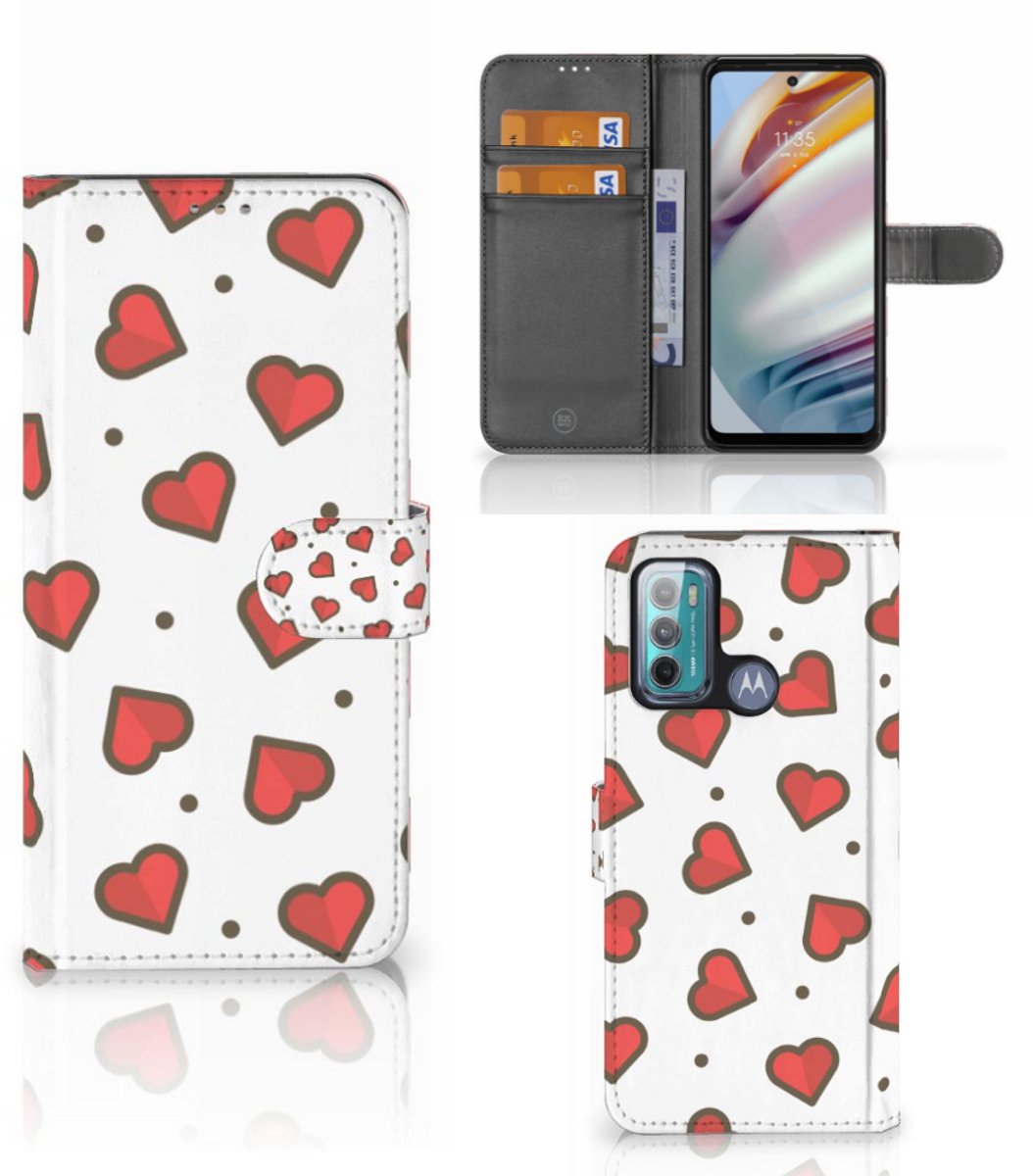 Motorola Moto G60 Telefoon Hoesje Hearts