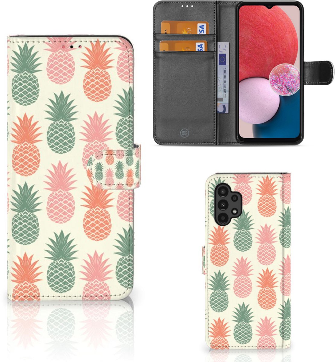 Samsung Galaxy A13 (4G) Book Cover Ananas