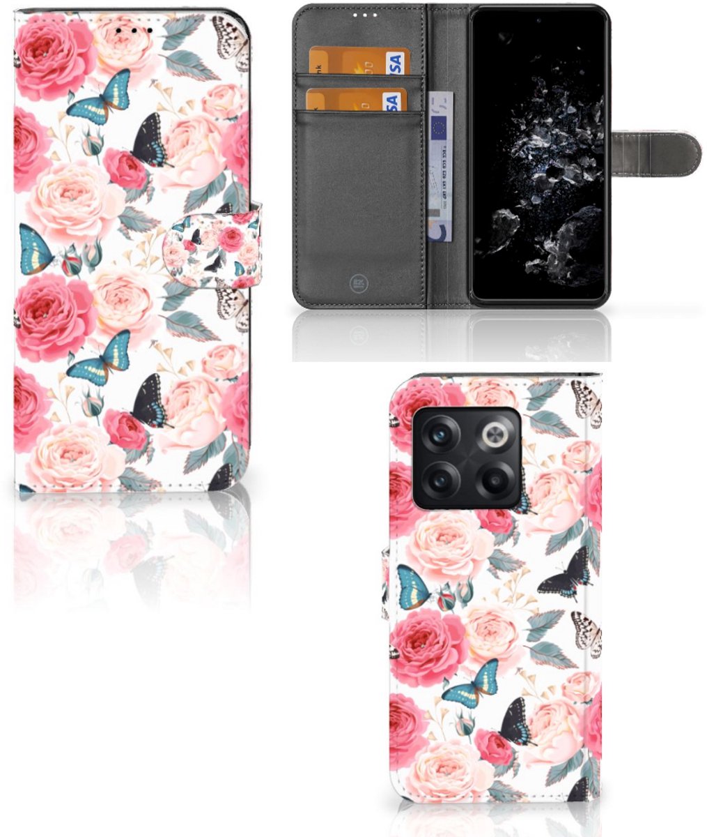 OnePlus 10T Hoesje Butterfly Roses