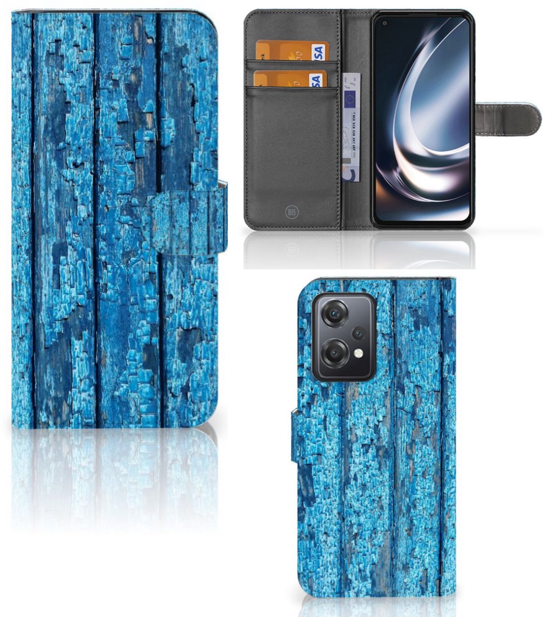 OnePlus Nord CE 2 Lite Book Style Case Wood Blue