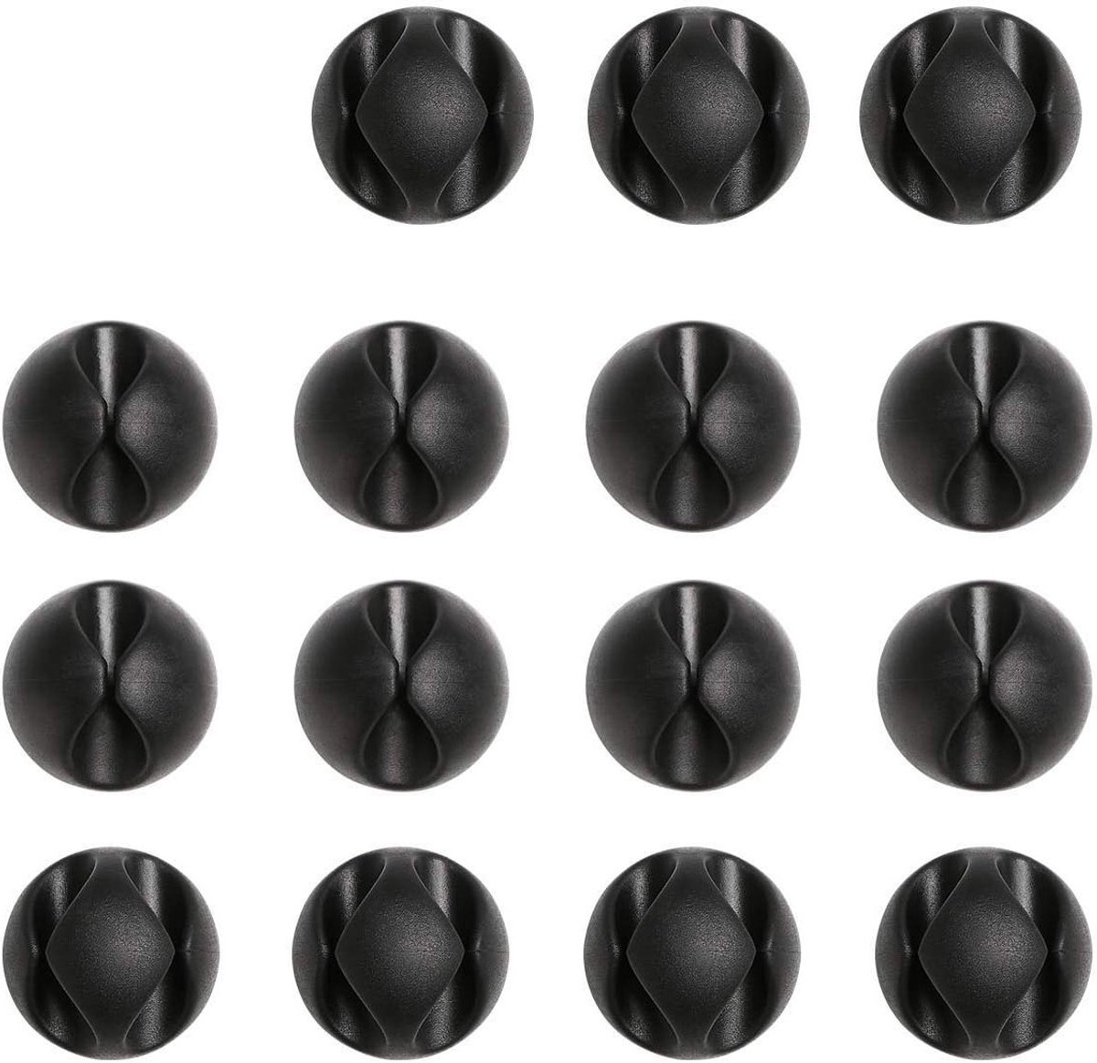 Multifunctionele Kabelclips voor Bureau, Kabelhouder voor Stroomkabels, USB Oplaadkabels en Audiokabels - Set van 15 Stuks