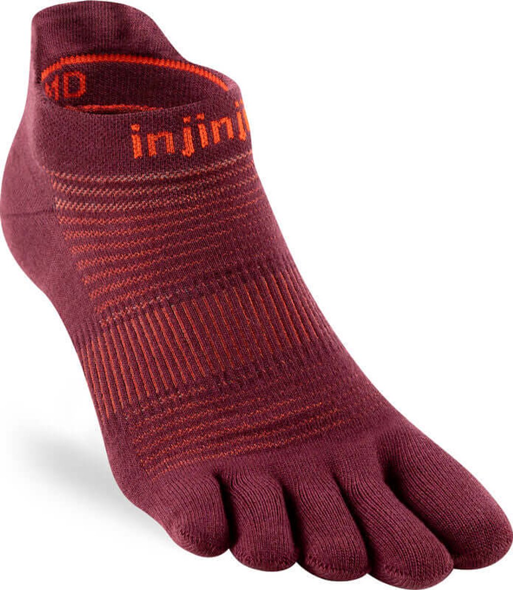 Injinji Teensokken Run Leightweight No-Show Coolmax Unisex IS281110 40 Red S=37-40
