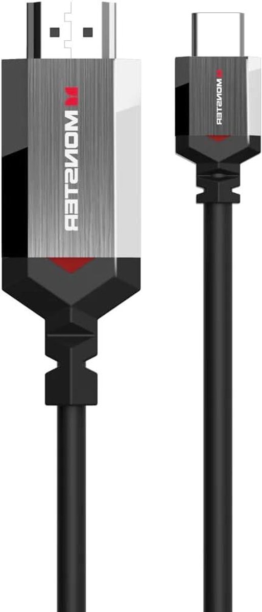 USB C naar HDMI Kabel - Adapter Kabel - 4K Beeld Streamen - HDR Ondersteuning - 2 meter - Zwart