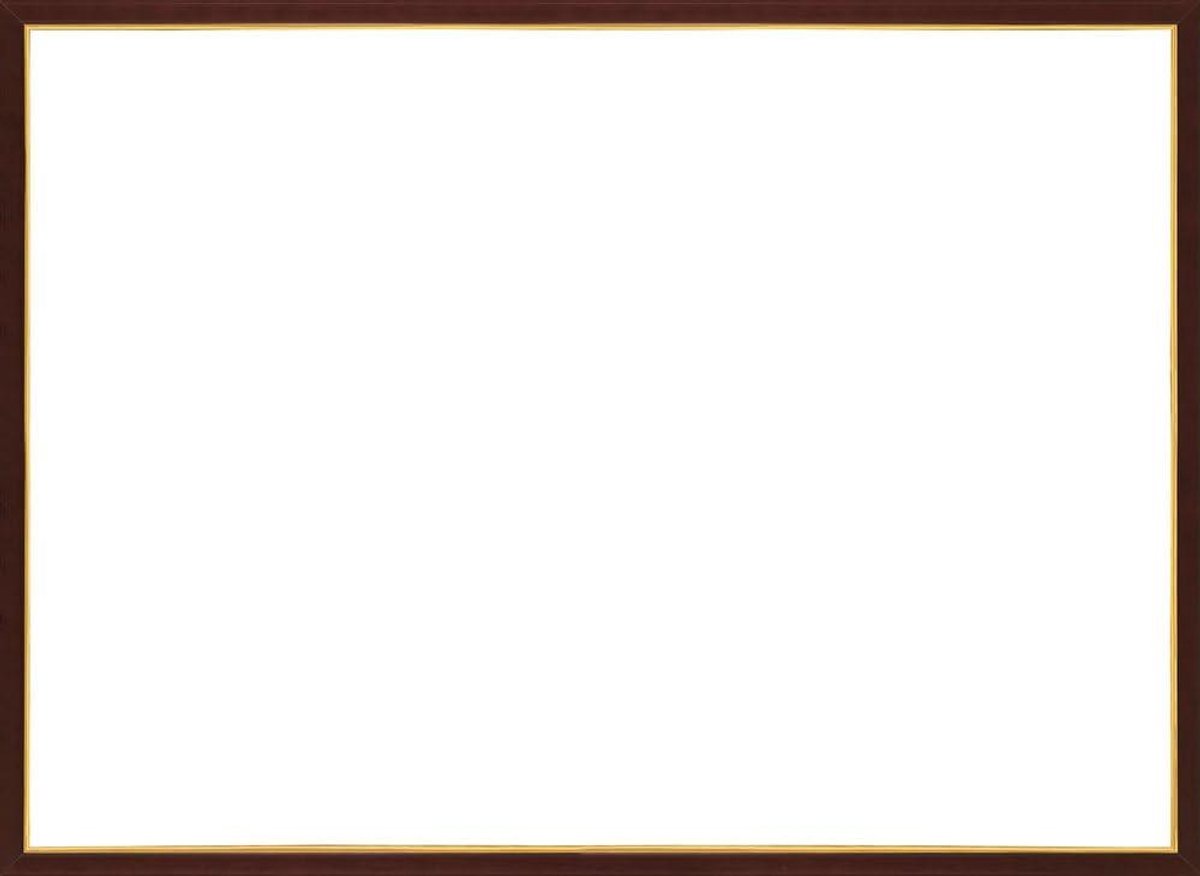 Houten Jigsaw Paneel - Paneel voor Puzzels - Puzzels Inlijsten - 5-D Goud Effect - 36cm x 49cm - Bruin