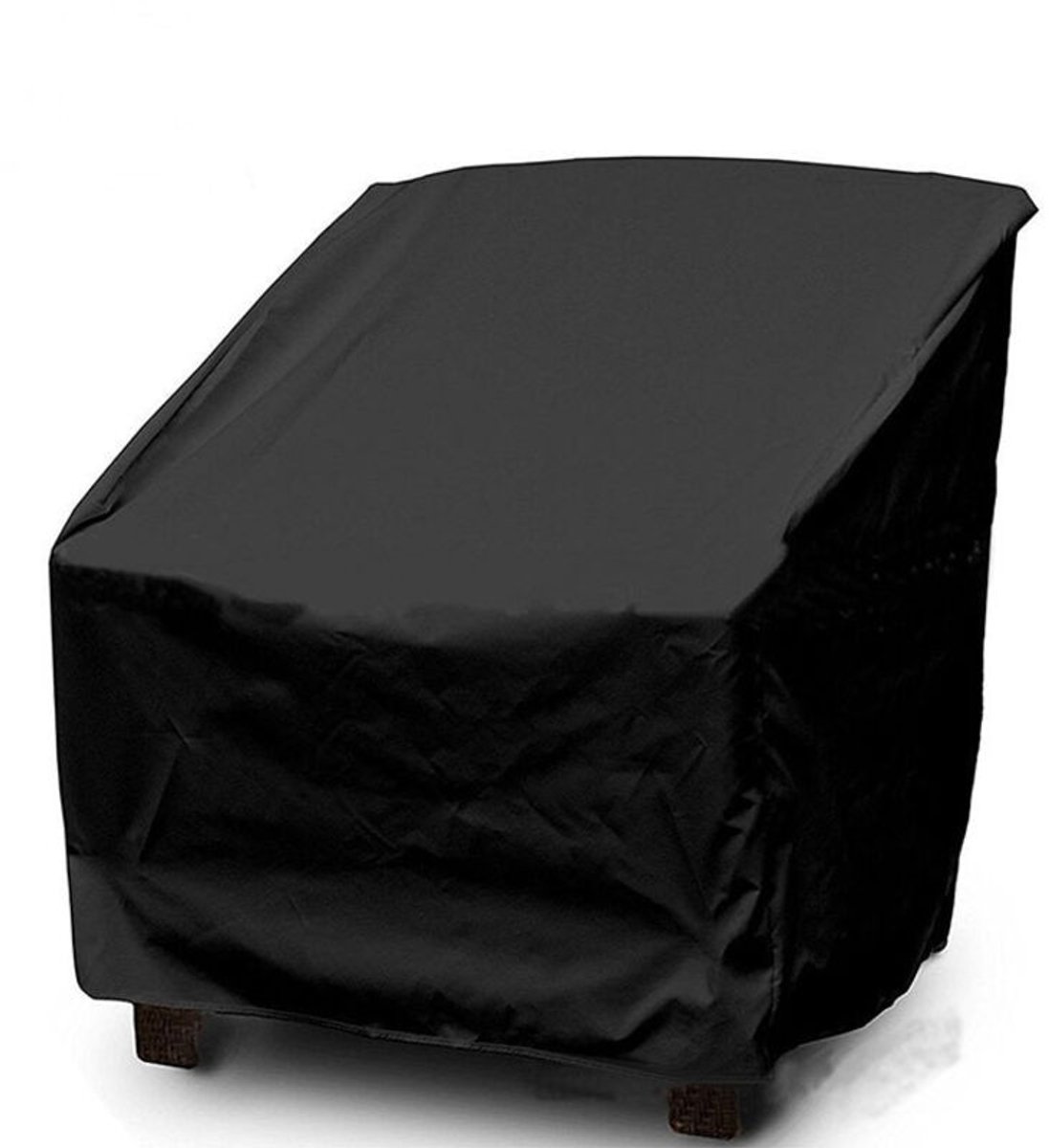 Stapelbare hoes voor tuinstoel/fauteuil, waterdicht Oxford-doek, 70 x 79 x 70/102 cm (zwart, 2 stuks)