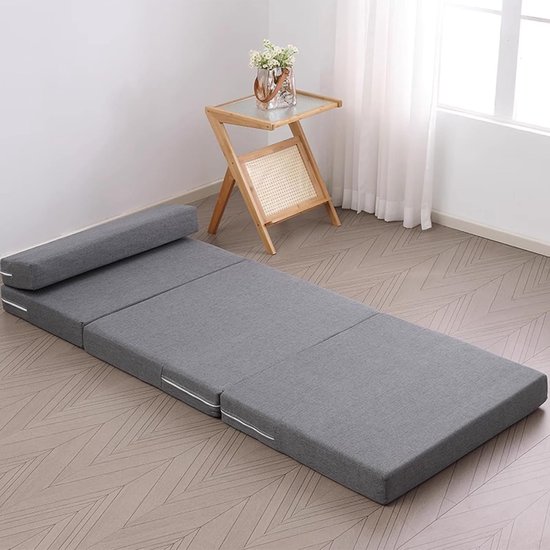 Foldable Tatami Mattress with Removable Cover, Floor Foldable Sleeping Pad for Meditation Yoga, Kids Guests Living Room, Guest Mattress for Travel, Car Tent (150 x 60 x 8 cm, Blue) — afbeelding 2