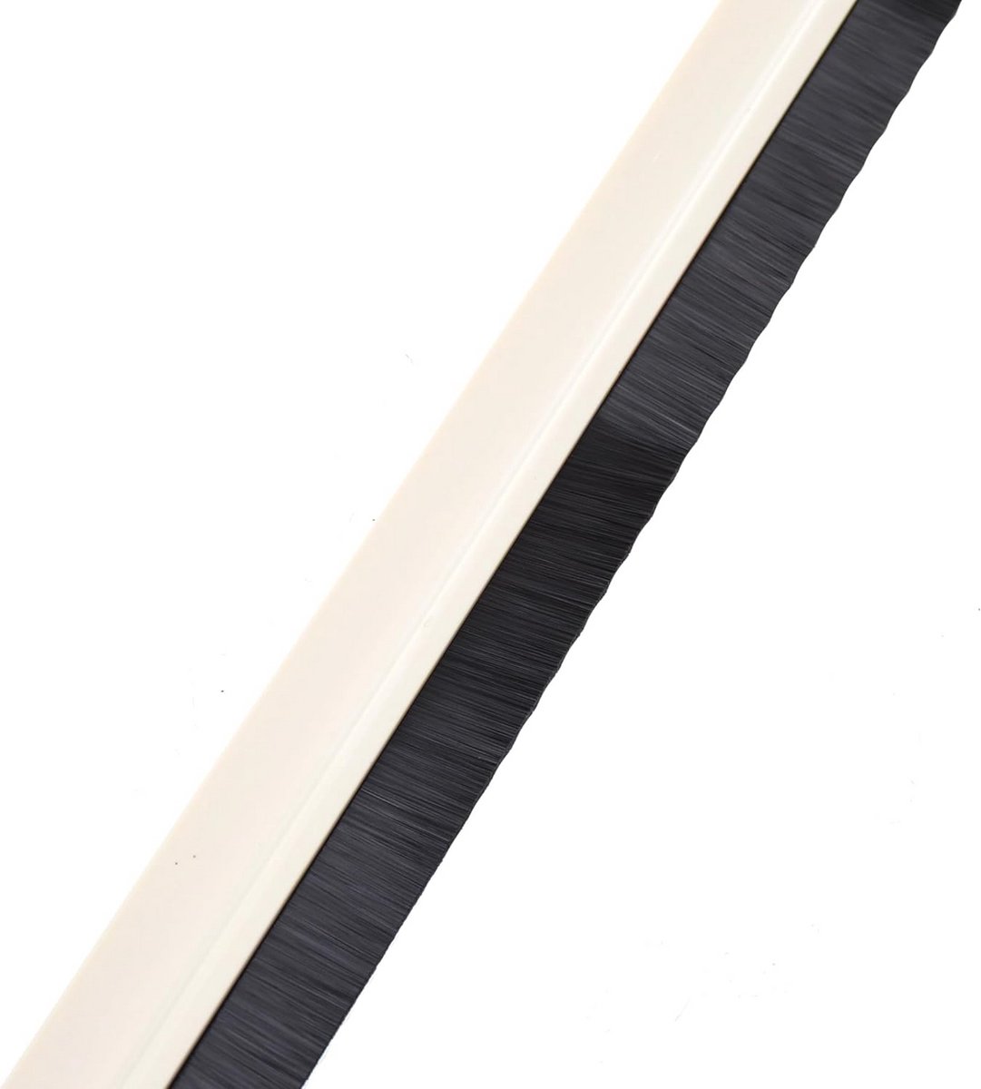 Zelfklevende Tochtstrip Deurborstel (Beige) - 1 Meter PVC Afdichting voor Tocht, Insecten en Geluid