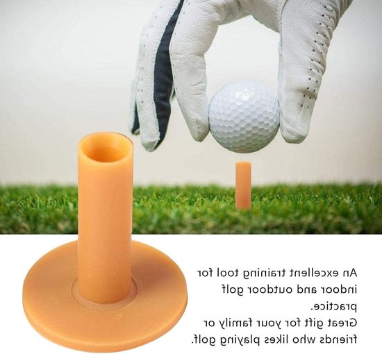 Set van 10 duurzame rubberen golf tees met brede basis voor optimale stabiliteit en grip tijdens het golfen — afbeelding 4