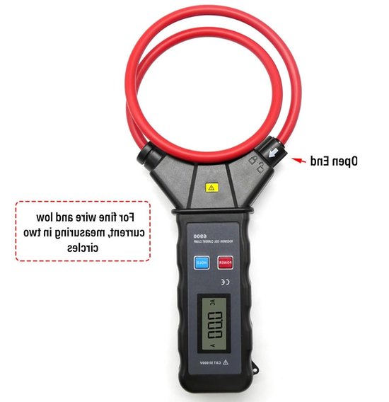Hoge Precisie Stroomtangmeter tot 5000A met Verlicht LCD Scherm en Flexibele Spoel voor Grootstroommetingen — afbeelding 3