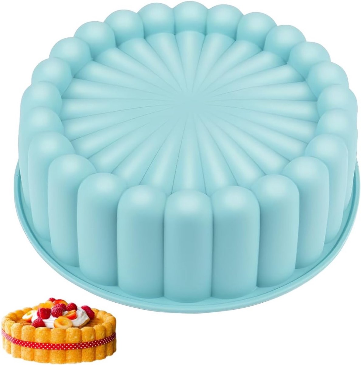 Robuuste siliconen taartvorm - 8 inch ronde 20cm voor dagelijks – vorm taarten bakken