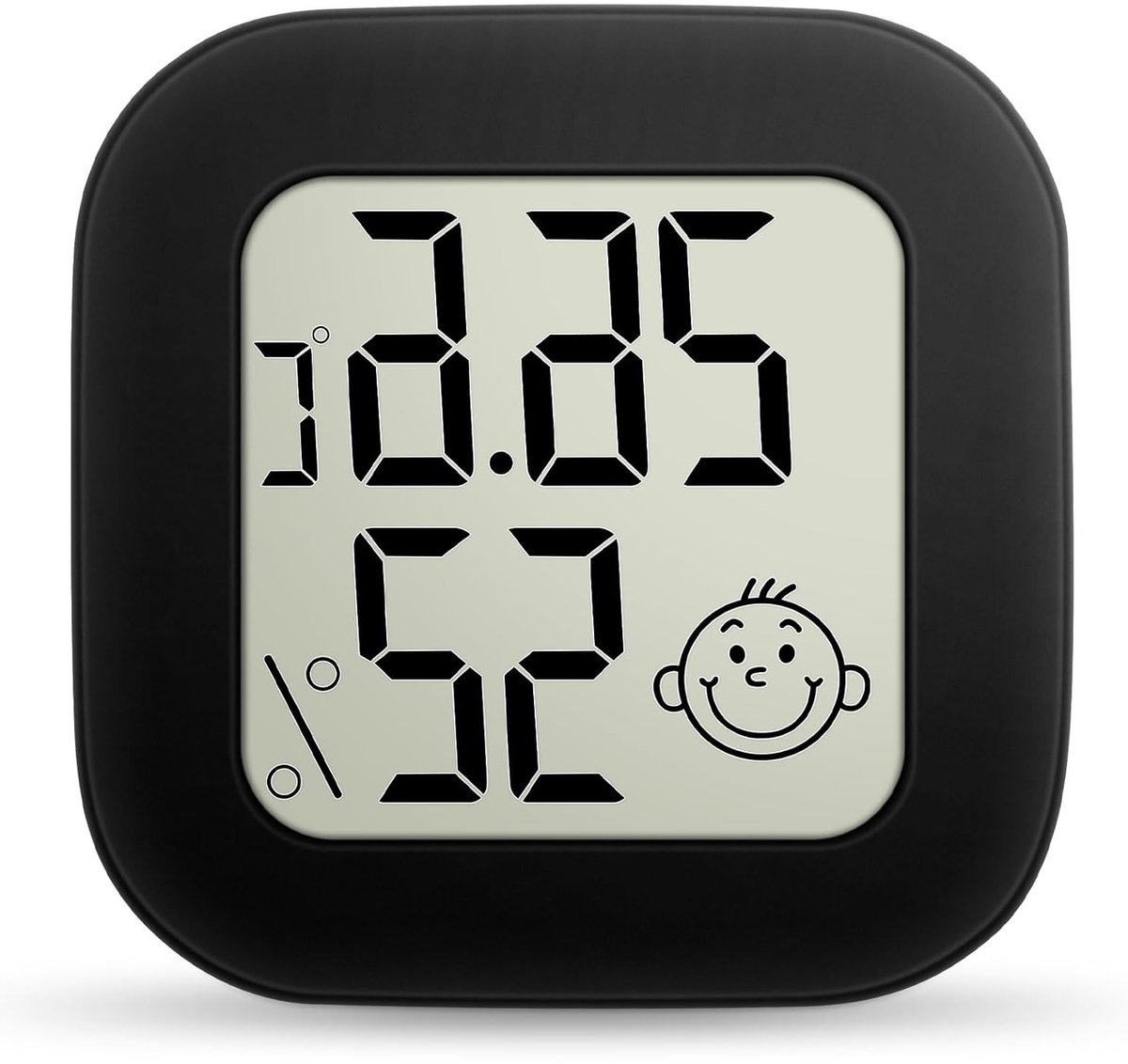 Digitale Thermometer en Hygrometer met Emoji, Grote LCD Scherm voor Binnengebruik, Temperatuur- en Vochtigheidsmonitor voor Thuis, Kantoor en Serre