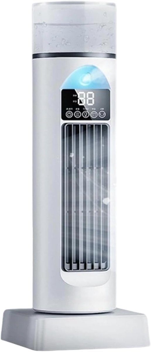 Torenventilator - Staande ventilator - Binnen koelen - 120 graden oscillatie - 146 x 142 x 146 cm - Wit
