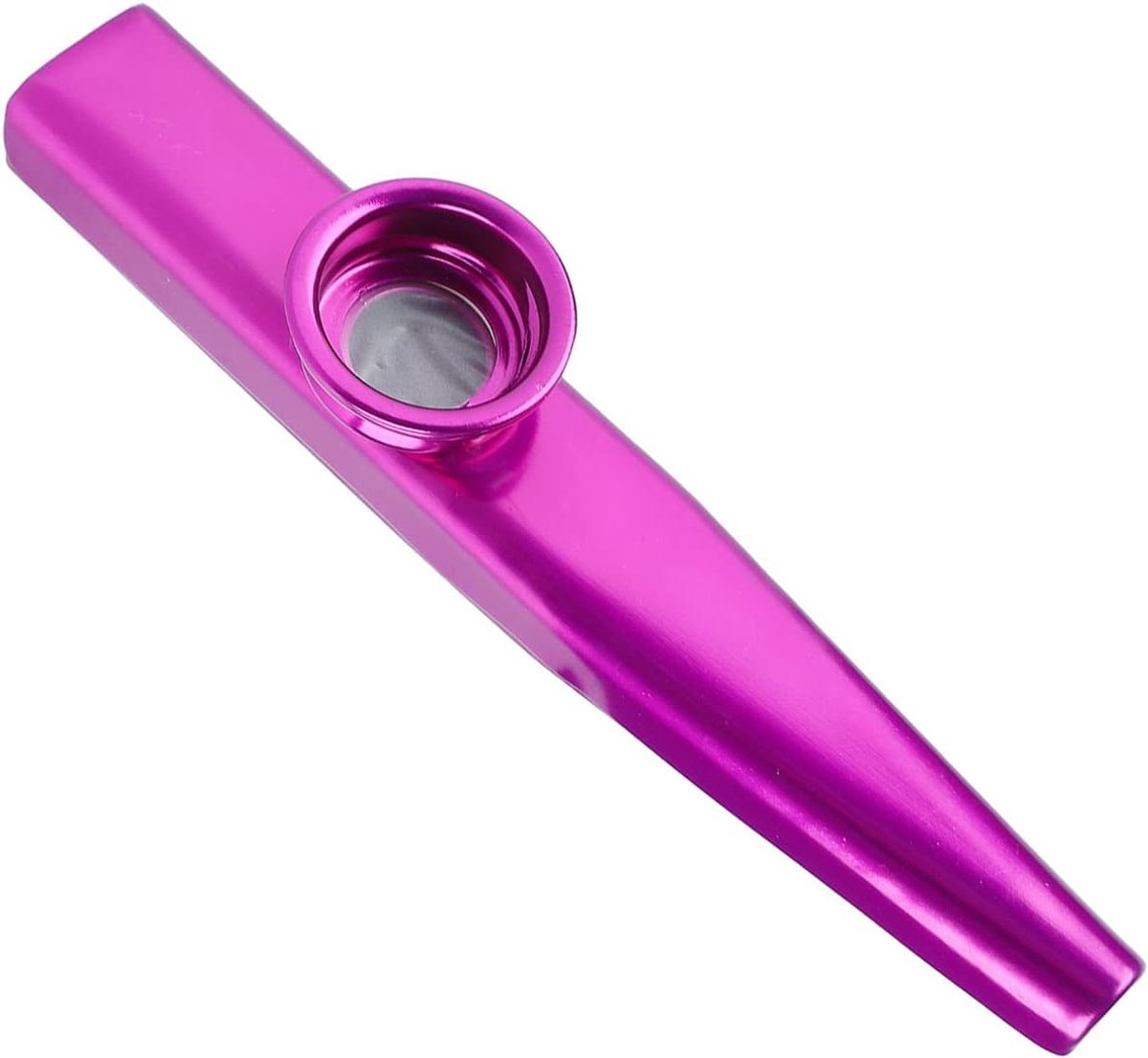Metalen Kazoo - Muziekinstrument - Muziek Maken - Lichtgewicht Aluminium - 12 g - Paars