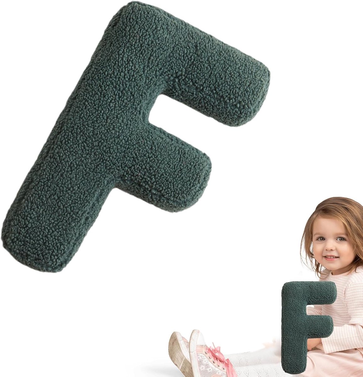 Alfabet Sierkussen - Letterkussen Pluche - Interieur Decoratie - Zachte Pluche Stof - 30x2