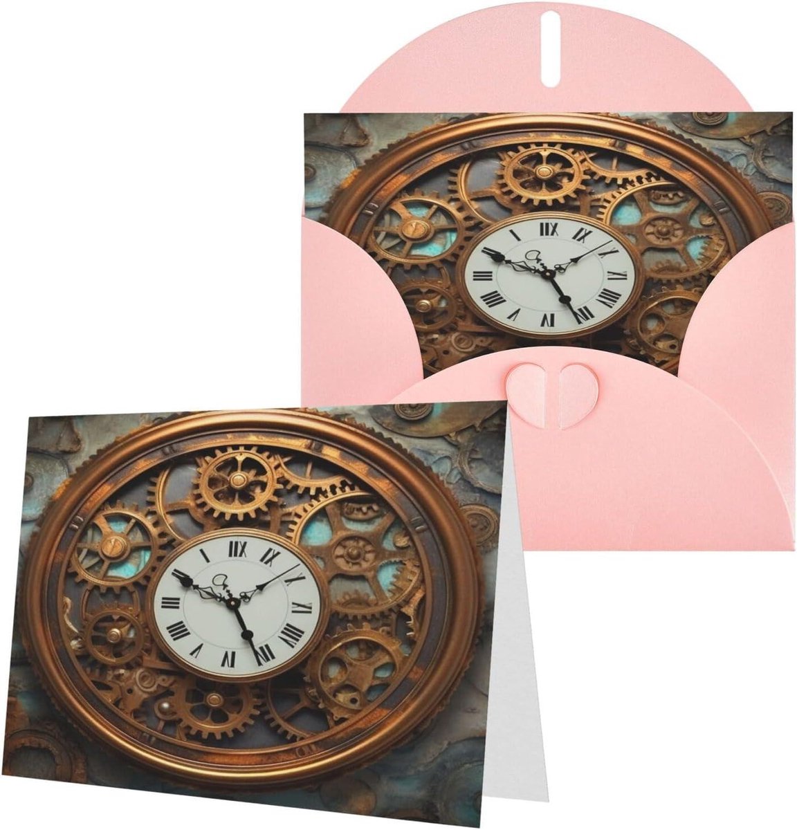 Wenskaarten - Kaarten met envelop - Alle gelegenheden - Parelmoer effect - 10x15 cm - Roze