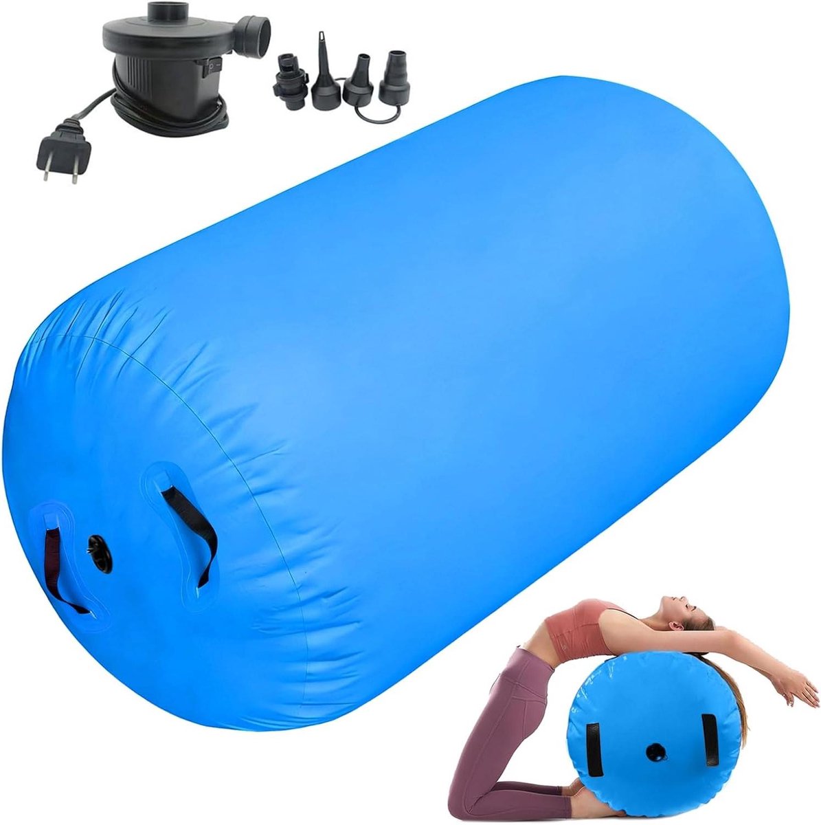 Gymnastiek Luchtkussen Roll - Opblaasbare Luchtrol - Fitness Training - Anti-kantel Systeem - 70 cm - Niet gespecificeerd