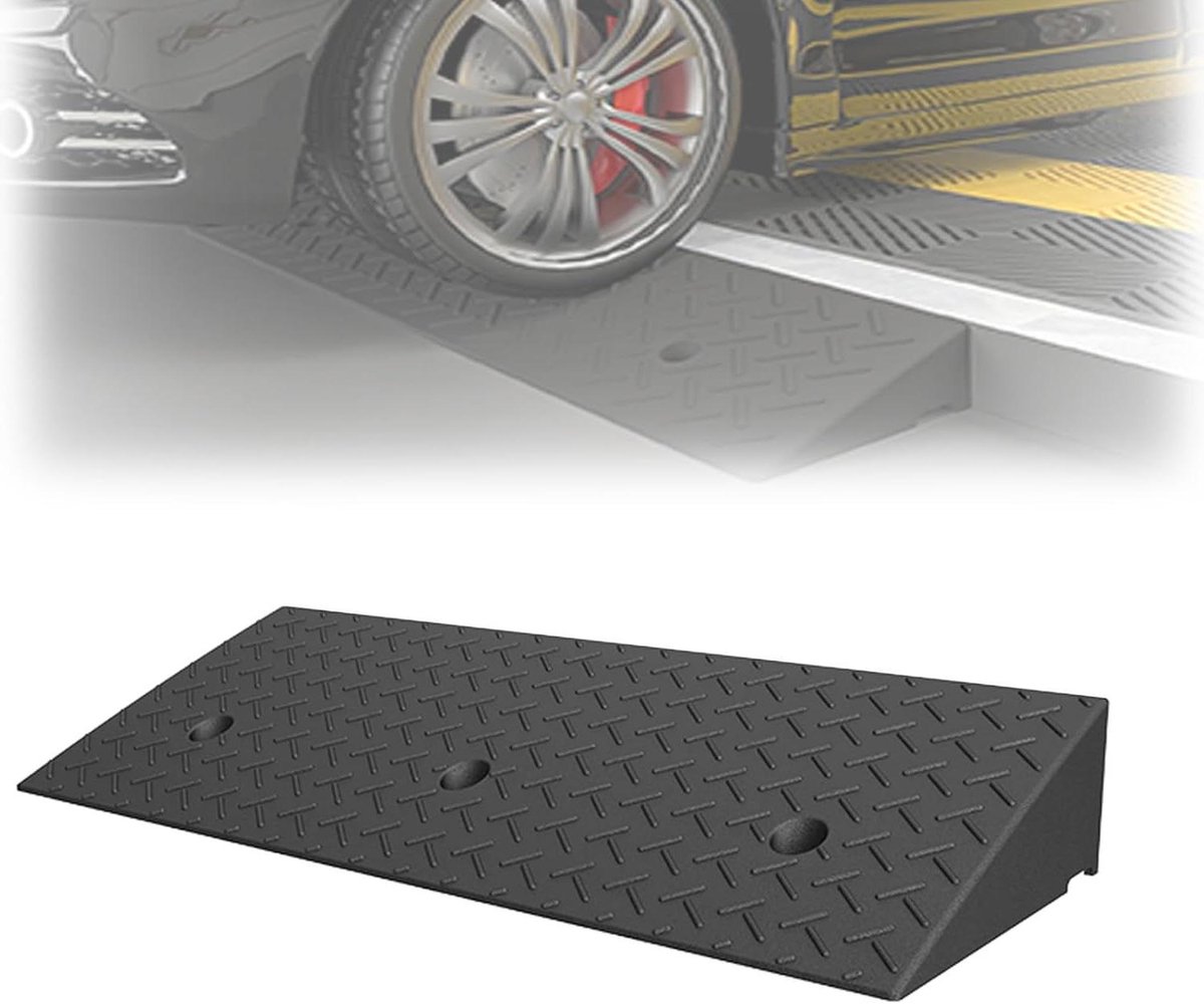 Oprijplaat, Oprijhoogte 3 tot 30 cm, Zware Drempelplaten voor Deuropeningen tot 4000 kg voor Laden en Lossen, Steigers, Fietsen, Voertuigen en Trottoirs(100x10x3cm)