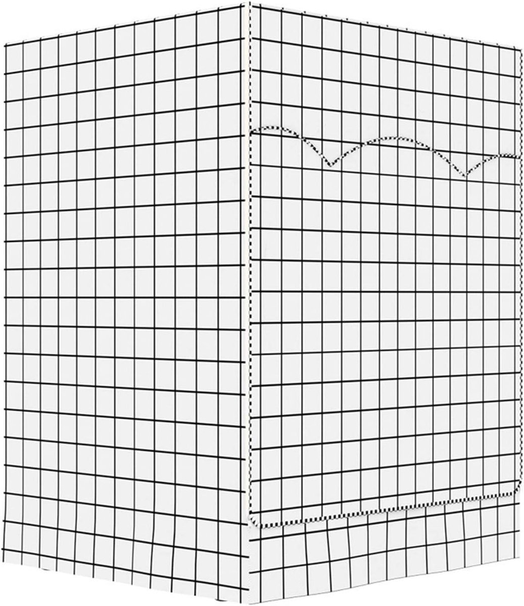 Wasmachine hoes Waskoffer Bescherming huishouden Waterdicht zilvercoating 60x48x85cm Zilver