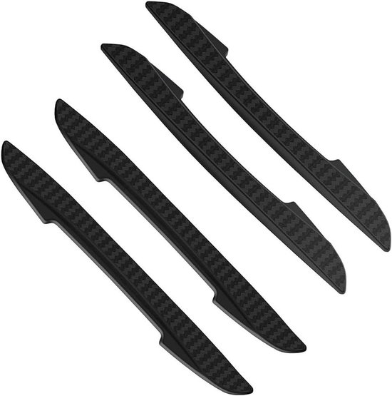 Auto Deurbeschermers - Krasbescherming Strips - Voertuig Beschermen - Flexibel Siliconen Materiaal - 4 Stuks - Zwart