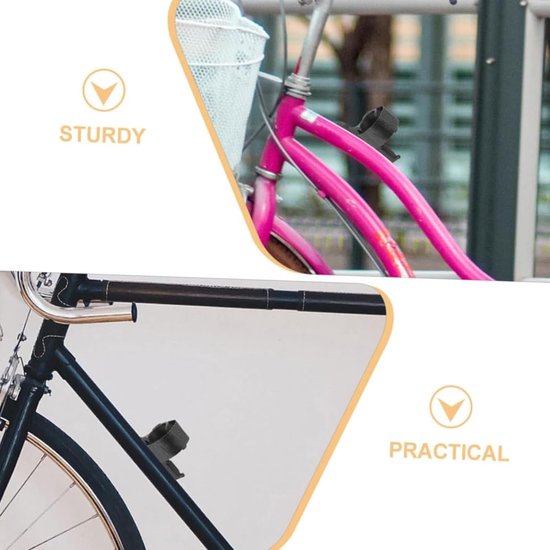 Bicycle air pump holder, bicycle pump holder, clip with strap, robust frame for approx. 2 cm diameter, holder: — afbeelding 3