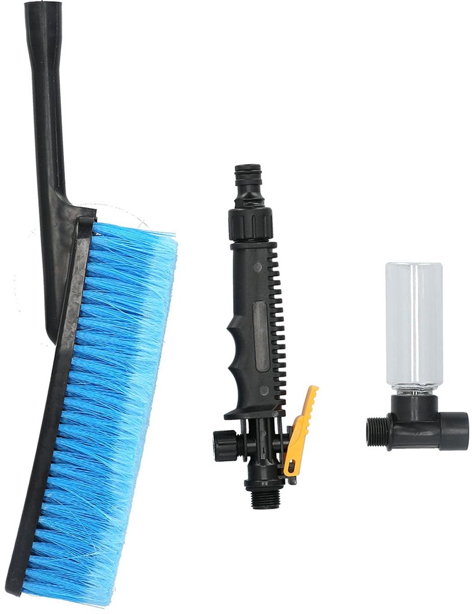 Dailygoods- Wasborstel met Slangaansluiting - Auto Wassen - Schoonmaken van Vloeren - Meubels - 56 cm - Lichtgewicht 307g - Autowasborstel
