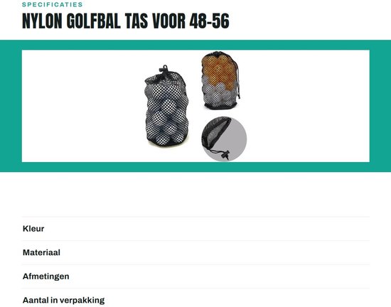 Dailygoods- Golfbal Tas Lichtgewicht - Opbergtas voor 48-56 Golfballen - Duurzaam Nylon - Draagbaar - Set van 3 - Gemakkelijk te Reinigen van Dailygoods — afbeelding 3